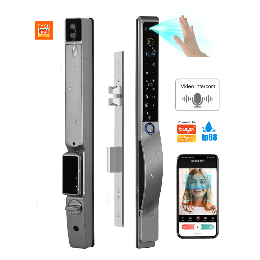 Door Lock Smart Keypad - TYSH Tuya Waterproof 3D Face Recognition