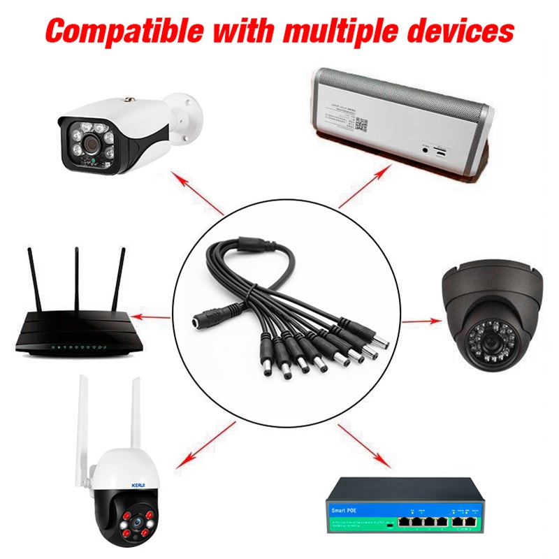 5.5 x 2.1mm 1 Female to 2 4 8  - Home Security Blink 评论和价格