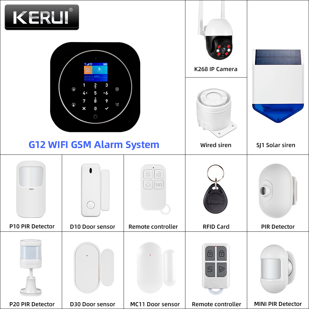 KERUI G12 2G Wifi Wireless Hom - Home Security System Installation 评论和价格