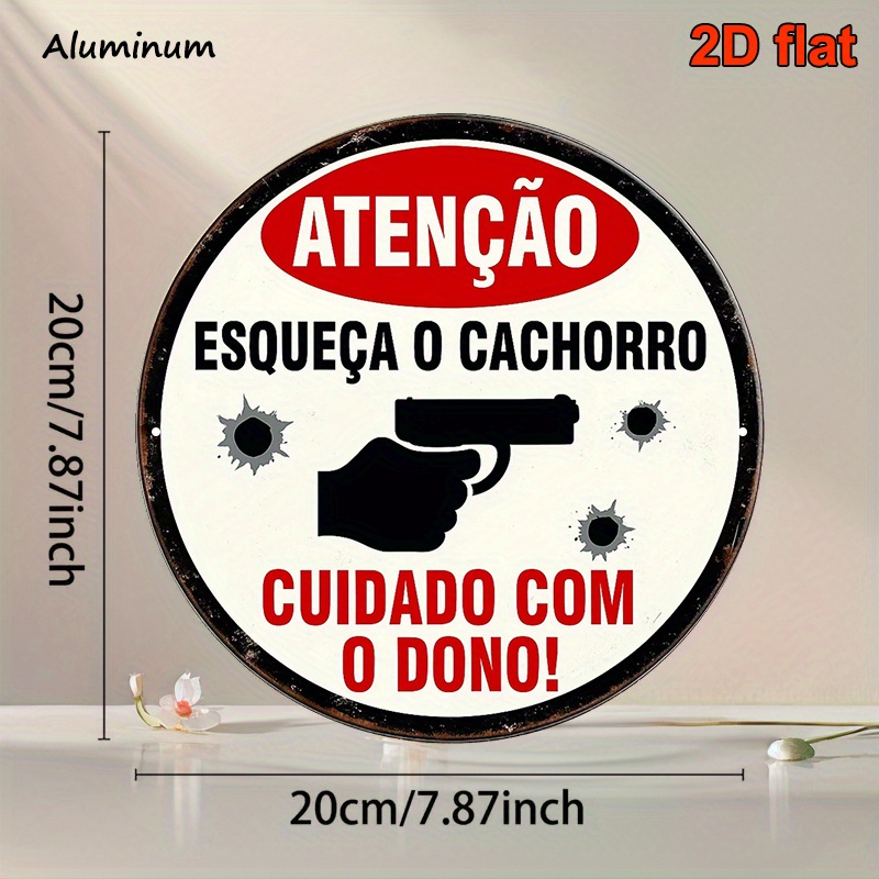 2D Metal Sign 8x8 Inch Round A - Home Security Bars 评论和价格