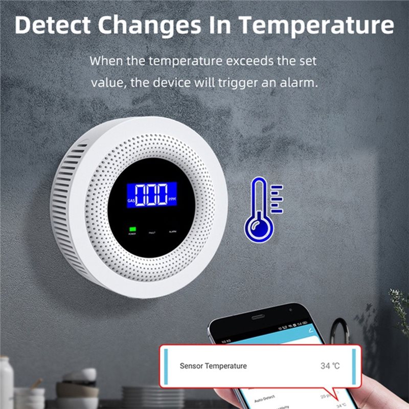 B03B-Tuya Wifi Gas Leak Sensor - Home Security Kitchener 评论和价格