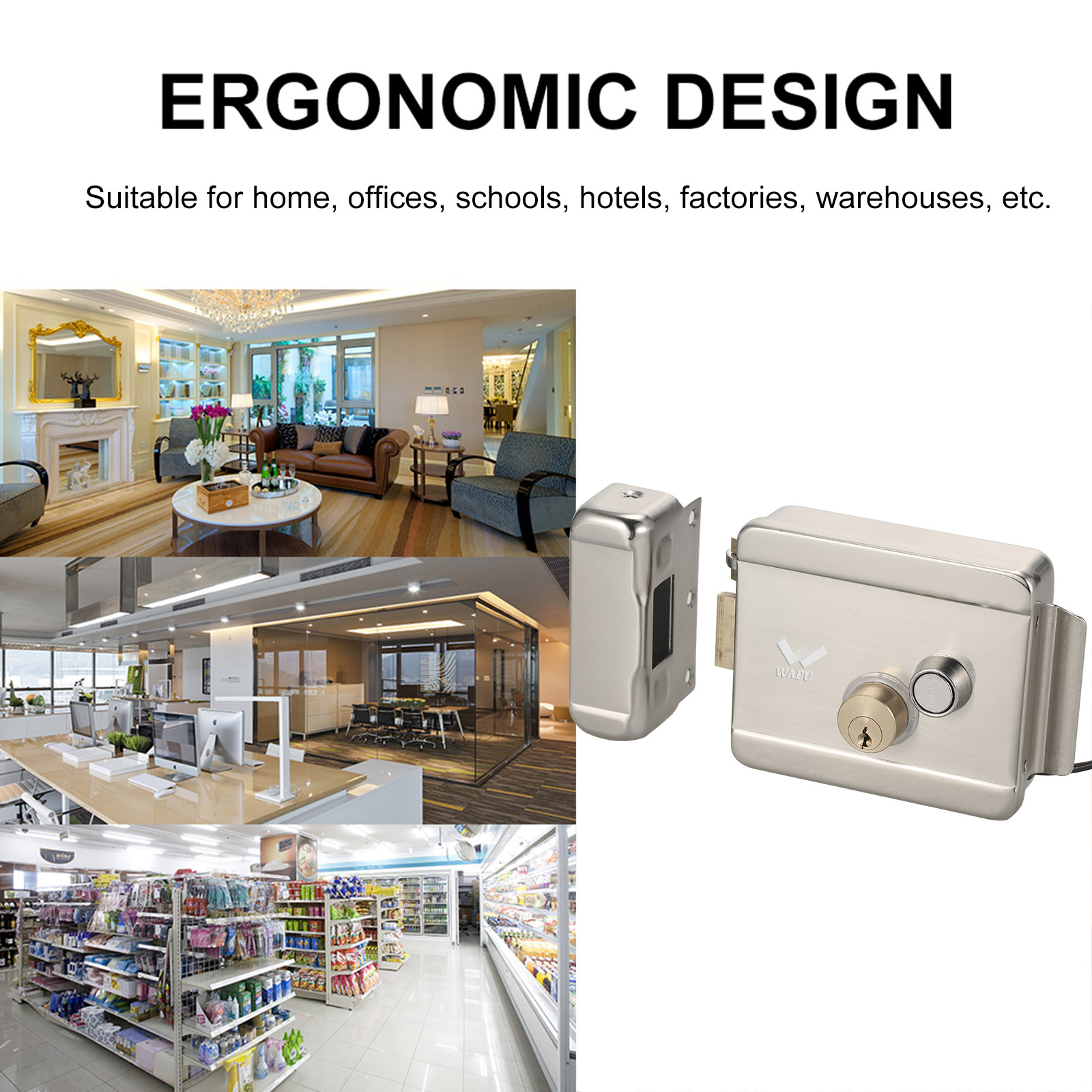 WAFU Smart Electric Gate Door  - Home Security Door Lock 评论和价格