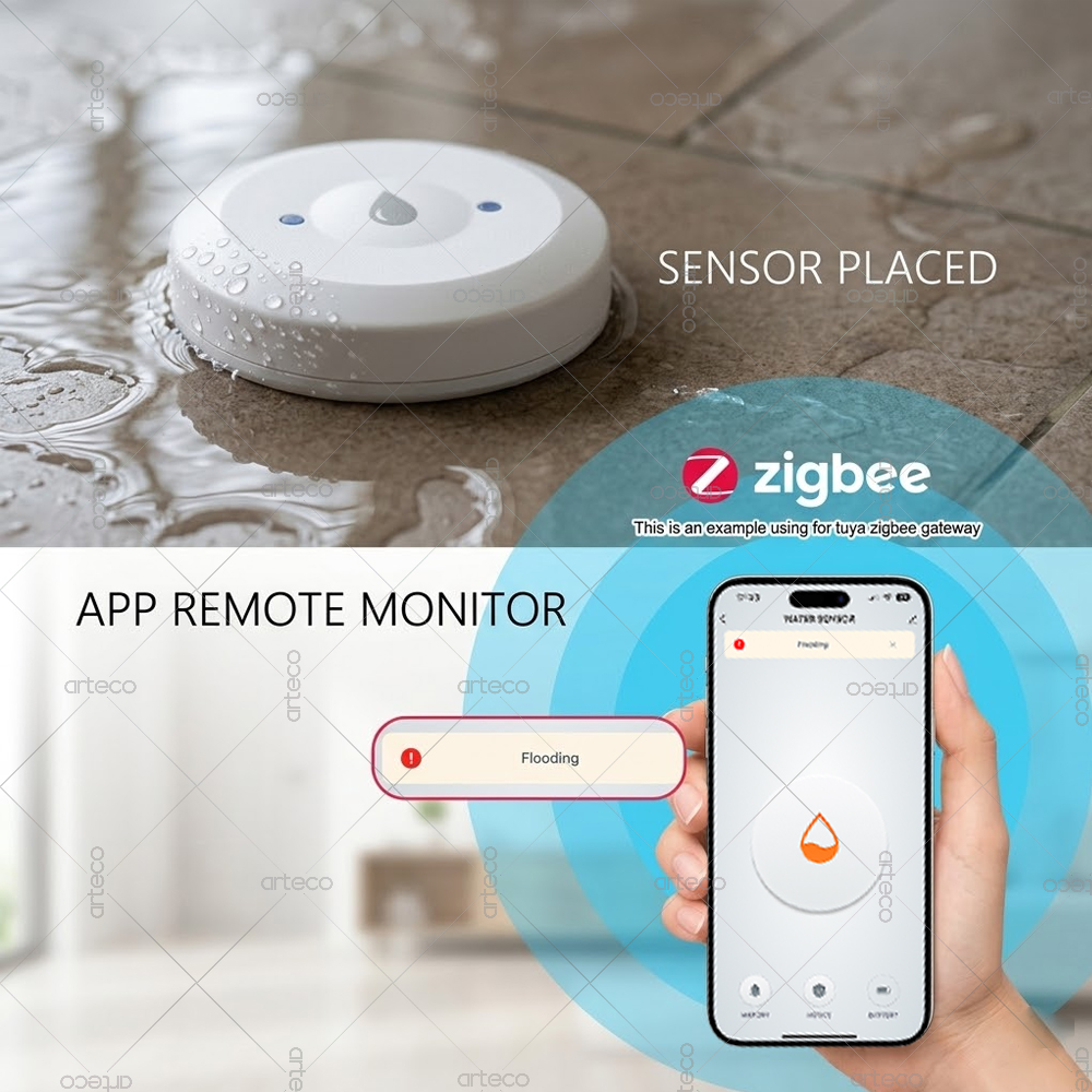 Zigbee Water Leak Sensor Flood - Home Security Kitchener 评论和价格