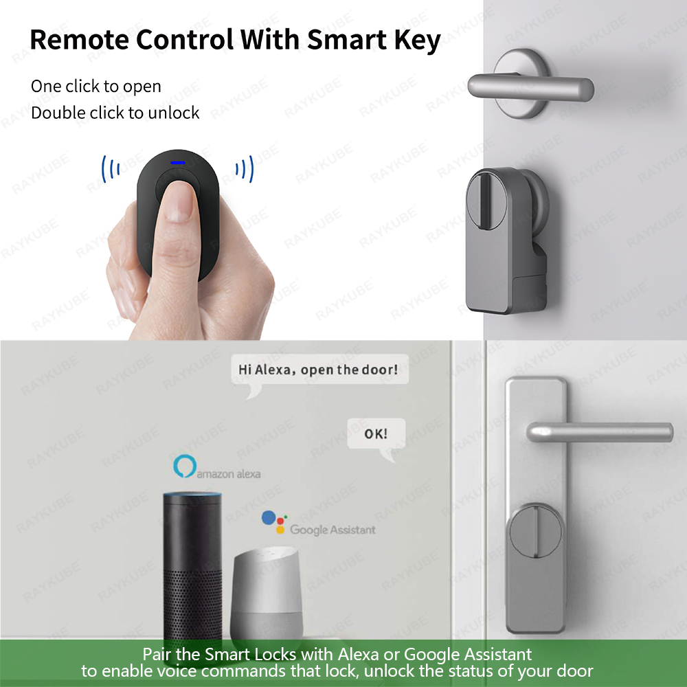 RAYKUBE A1 Pro Tuya BEL Smart  - Home Security Door Lock 评论和价格