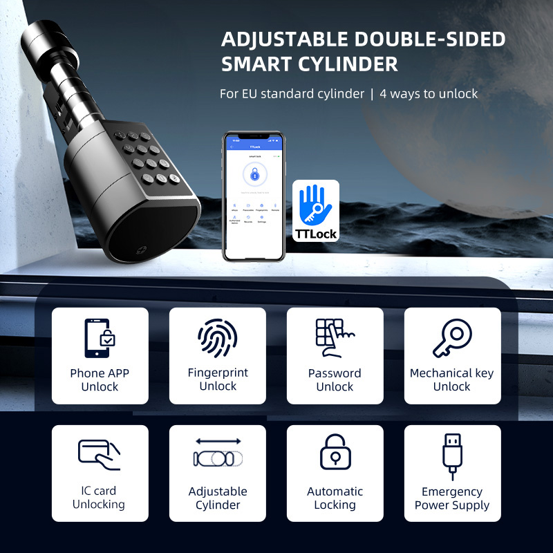 Smart Euro Cylindrical Door Lo - Home Security Door Lock 评论和价格