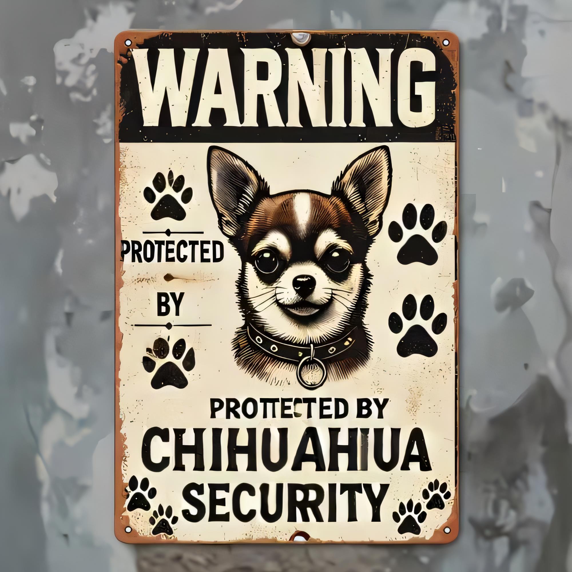 Tin Sign Warning Protected By  - Home Security Bars 评论和价格