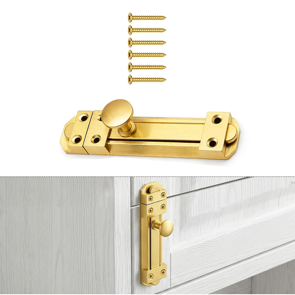 5 Inch Solid Brass Sliding Doo - Home Security Door Lock 评论和价格
