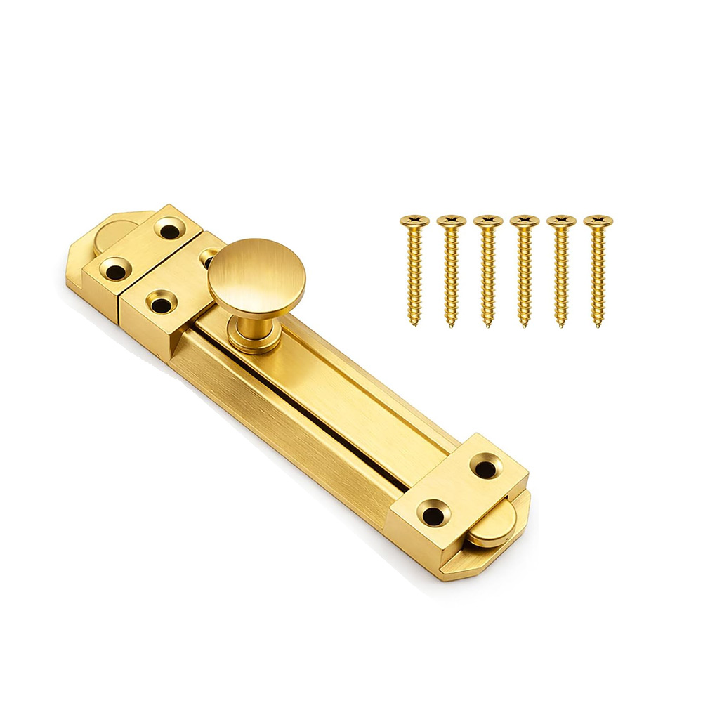 5 Inch Solid Brass Sliding Doo - Home Security Door Lock 评论和价格