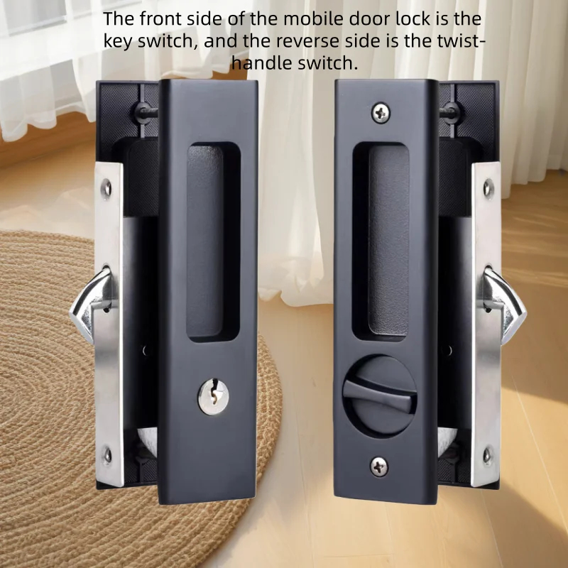 Heavy-Duty Black Sliding Door  - Home Security Door Lock 评论和价格