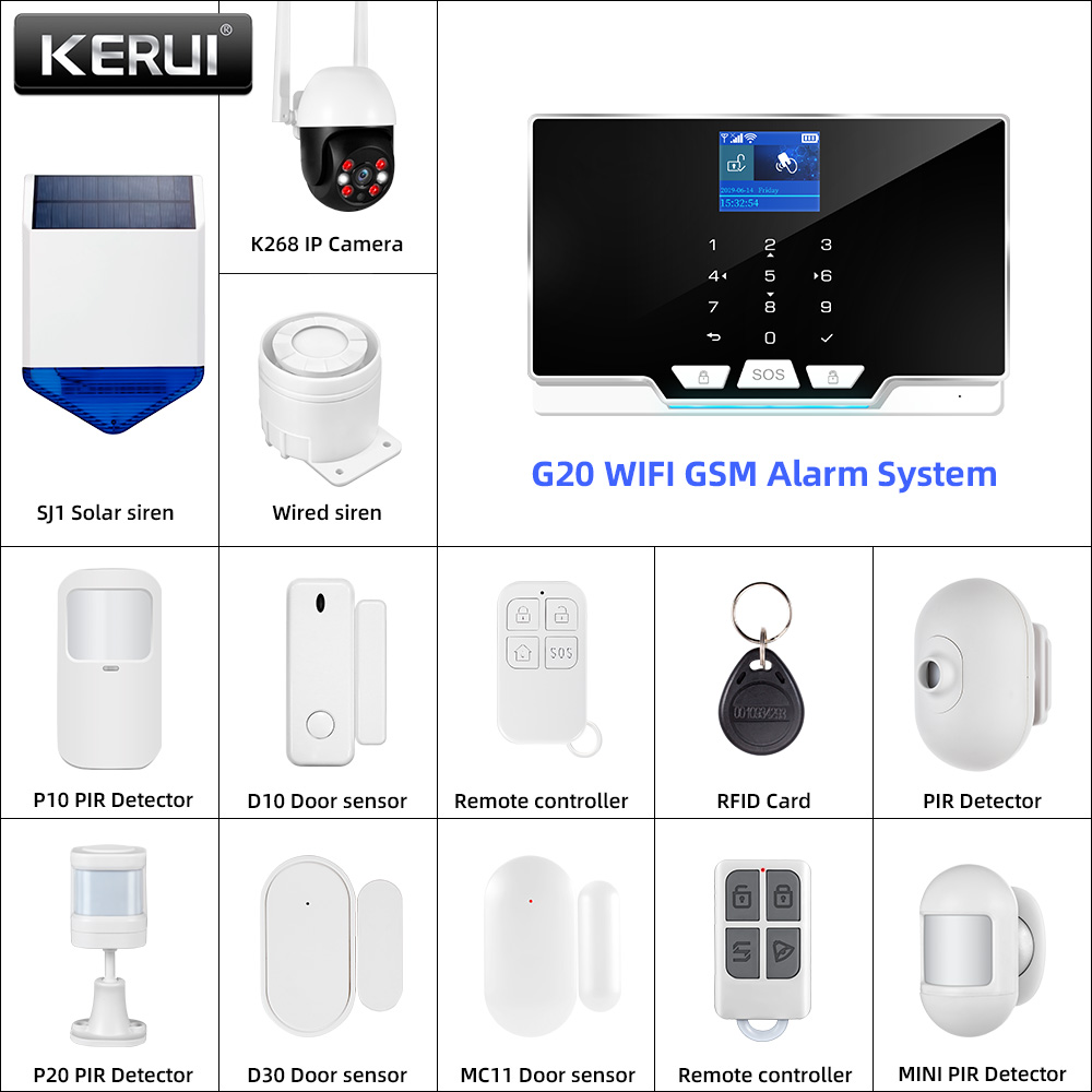 KERUI G20 WIFI GSM Alarm Panel - Keypad Alarm Panel 评论和价格
