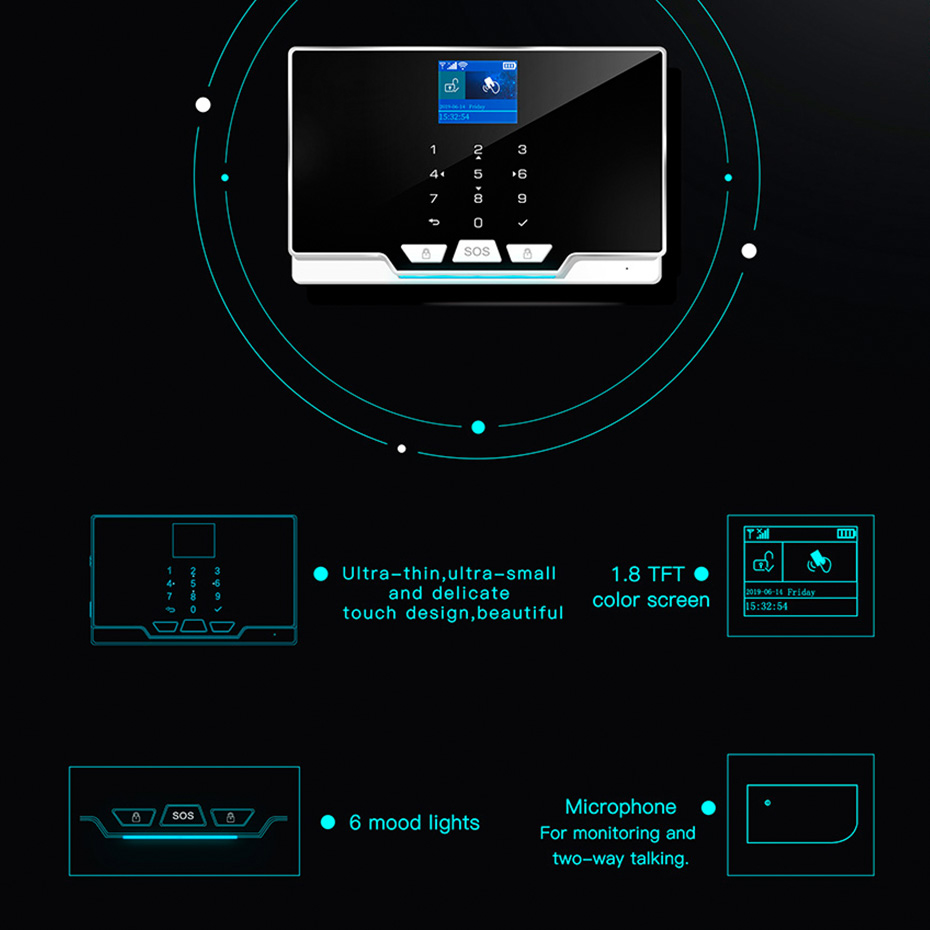 KERUI G20 WIFI GSM Alarm Panel - Keypad Alarm Panel 评论和价格