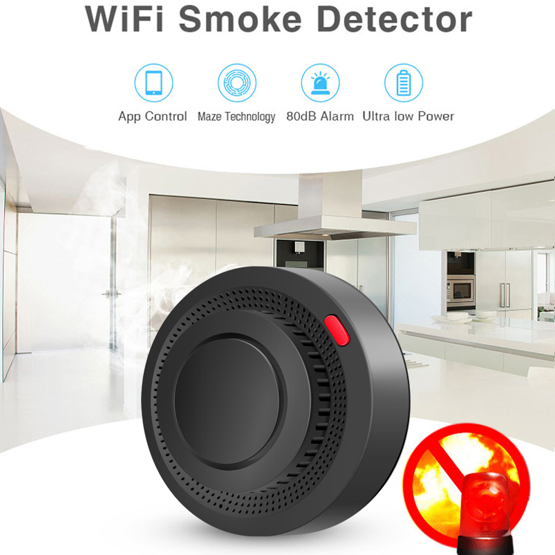 2.4G WiFi Smoke Detector Wirel - Home Security Kitchener 评论和价格