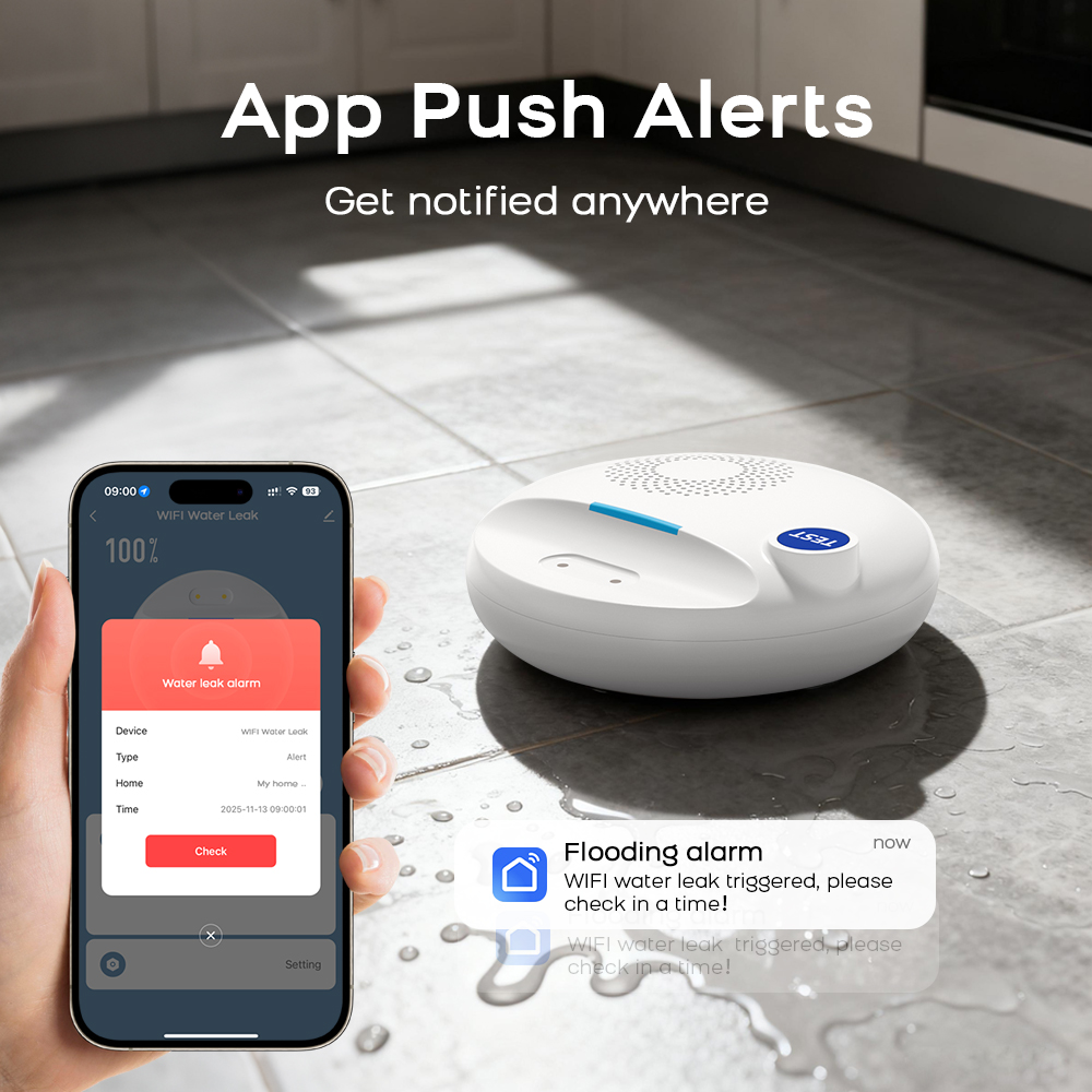 Smart Leak Alarm WiFi Water De - Home Security Kitchener 评论和价格